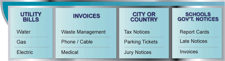 information of utility bills